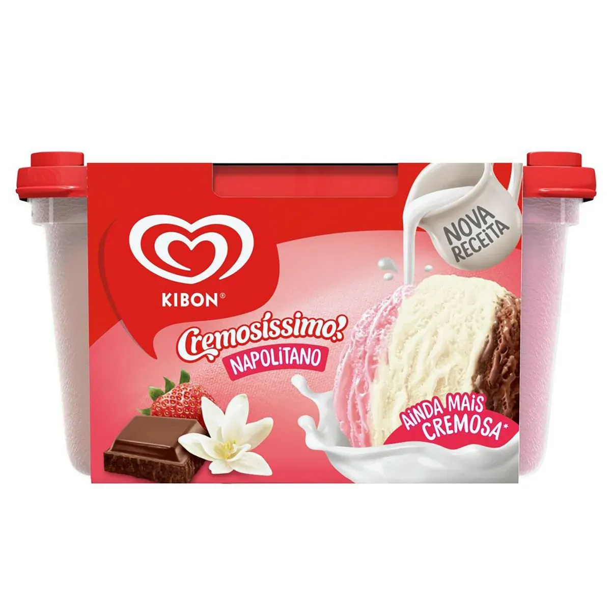 Sorvete Napolitano Kibon Cremosíssimo 1,5L