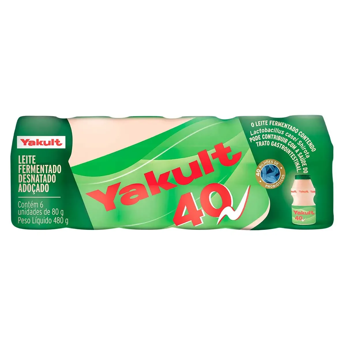Leite Fermentado Yakult 40 80G 6UN