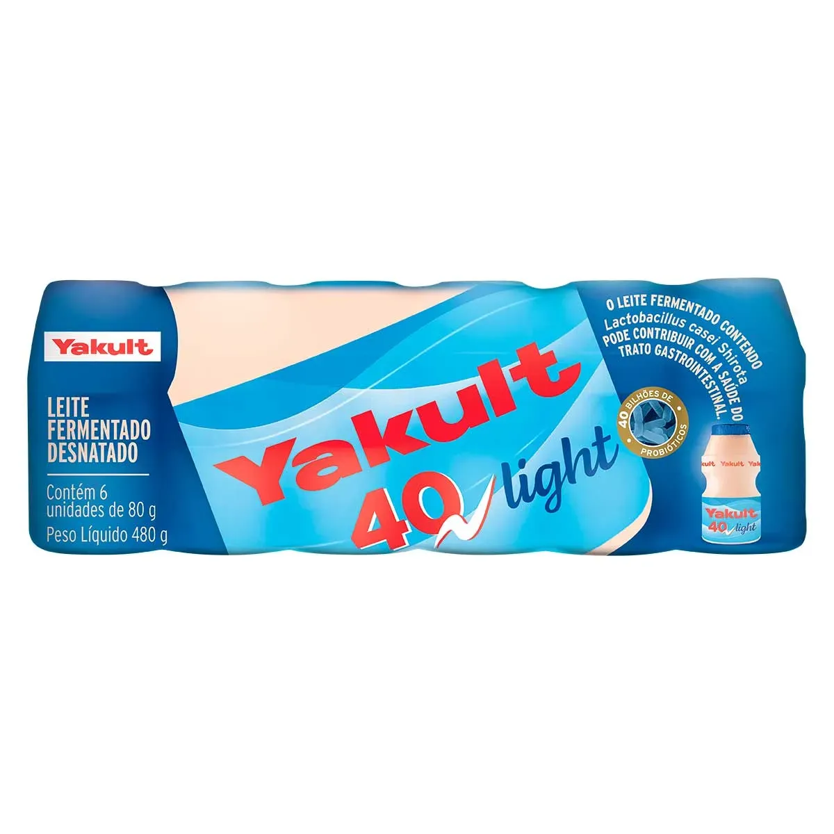 Leite Fermentado 40 light Yakult 80G 6UN