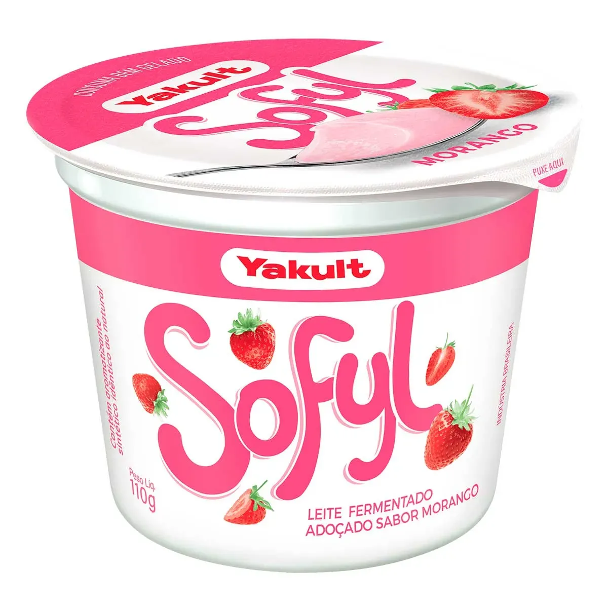 Leite Fermentado Morango Sofyl Yakult 110G