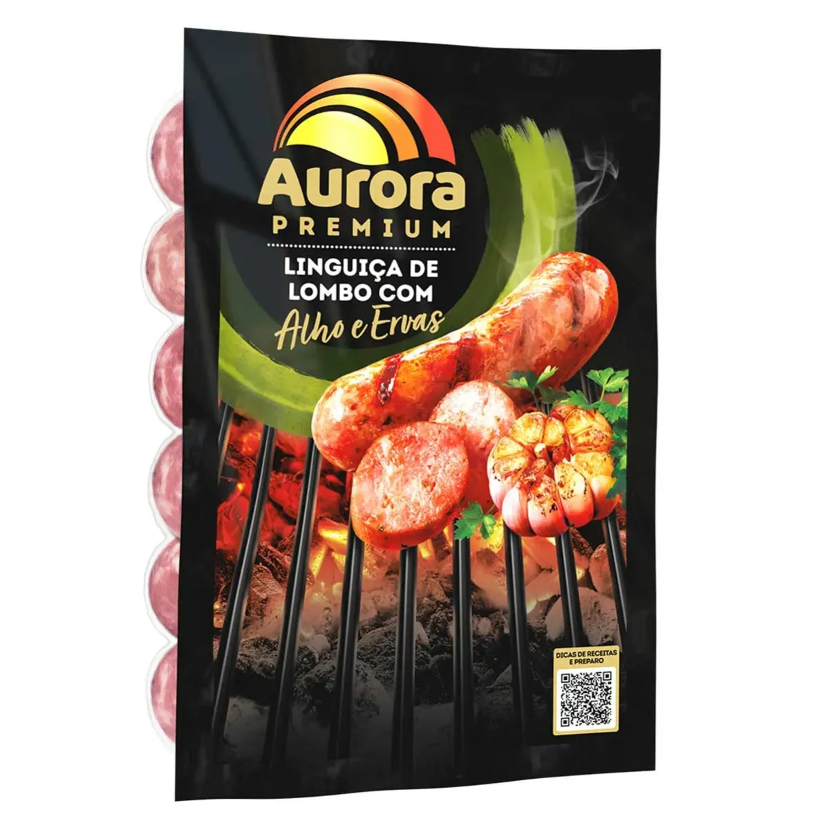 Linguiça Lombo com Alho e Ervas Aurora 500G