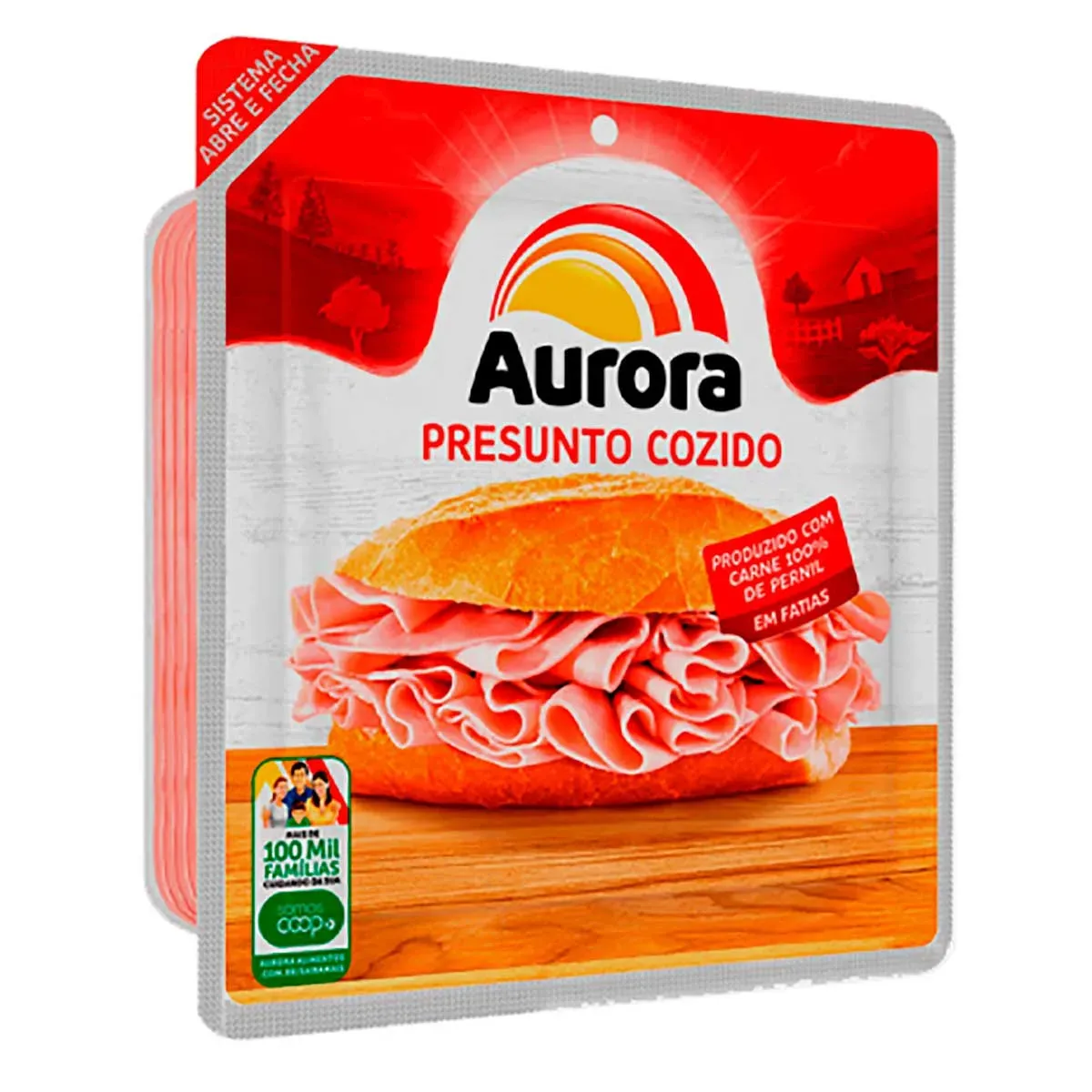 Presunto Cozido Fatiado Aurora 180G