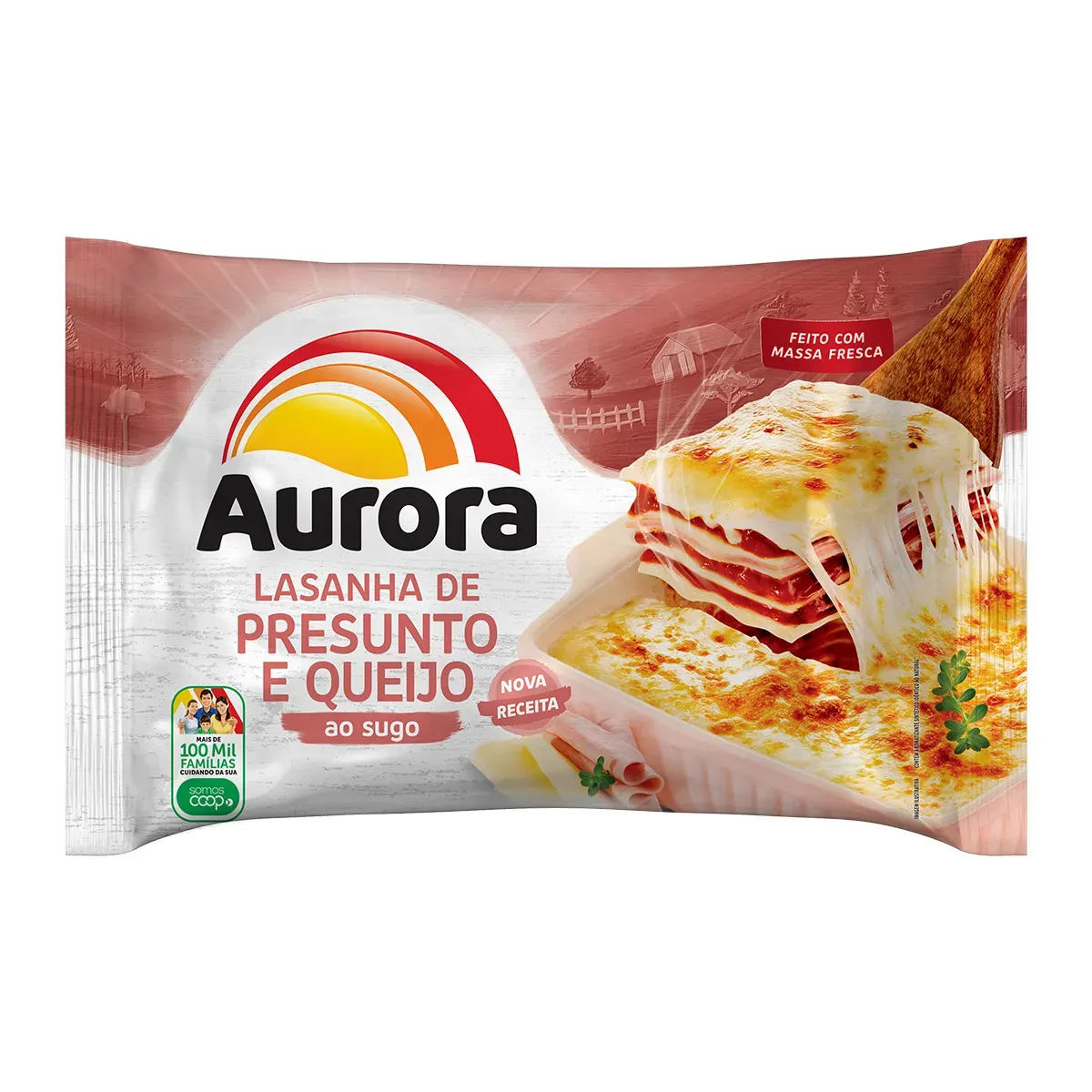 Lasanha de Presunto e Queijo Aurora 600G