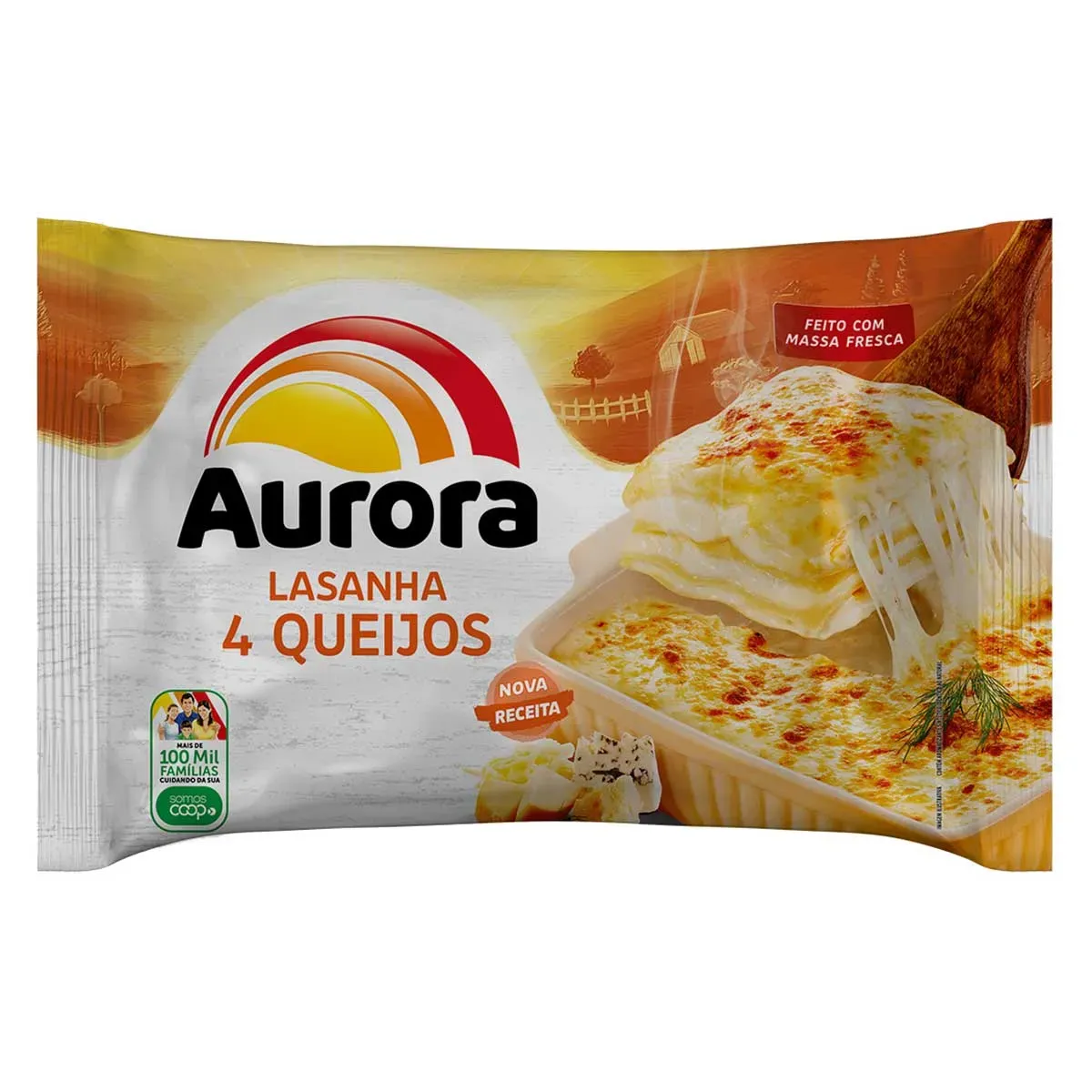 Lasanha Quatro Queijos Aurora 600G