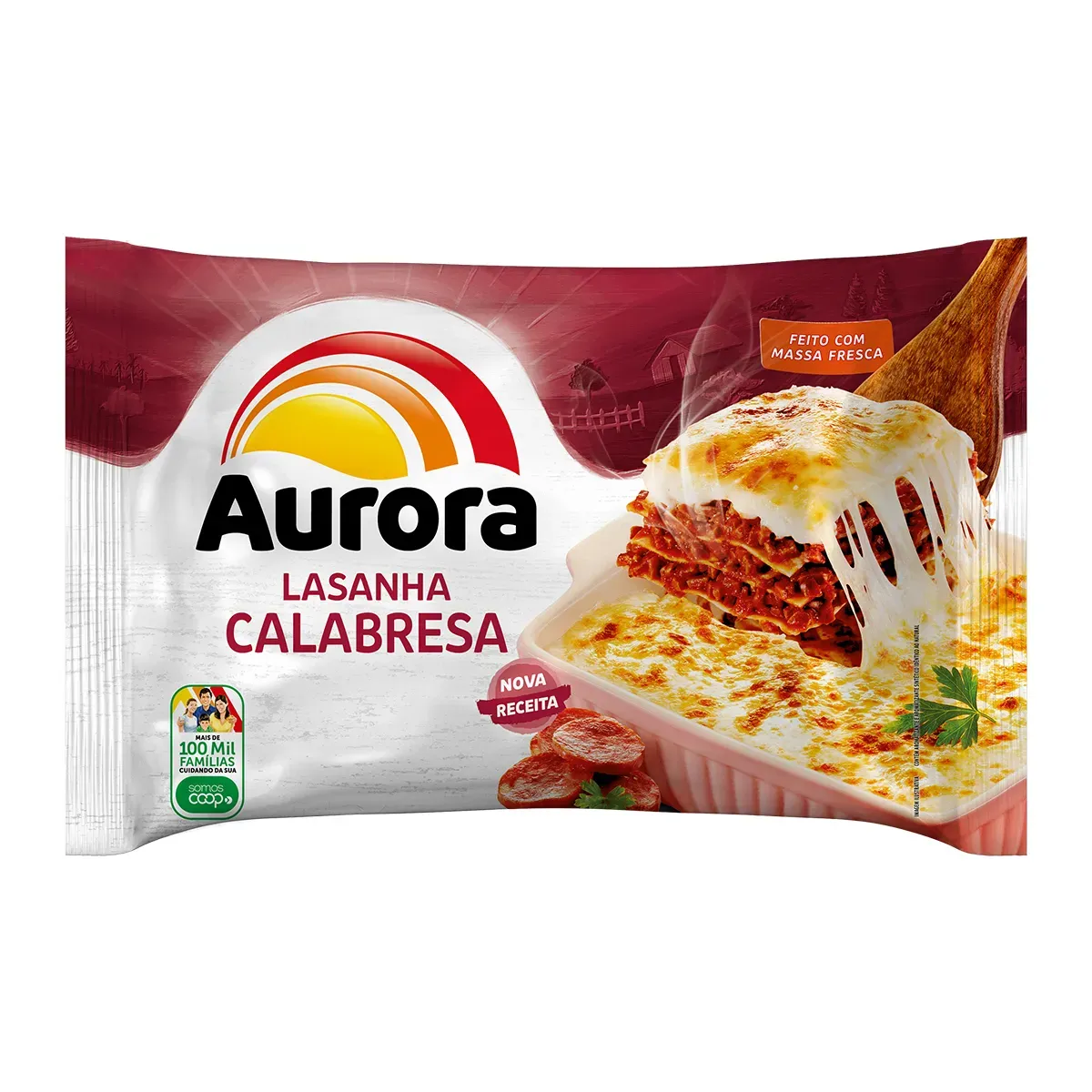 Lasanha Calabresa Aurora 600G