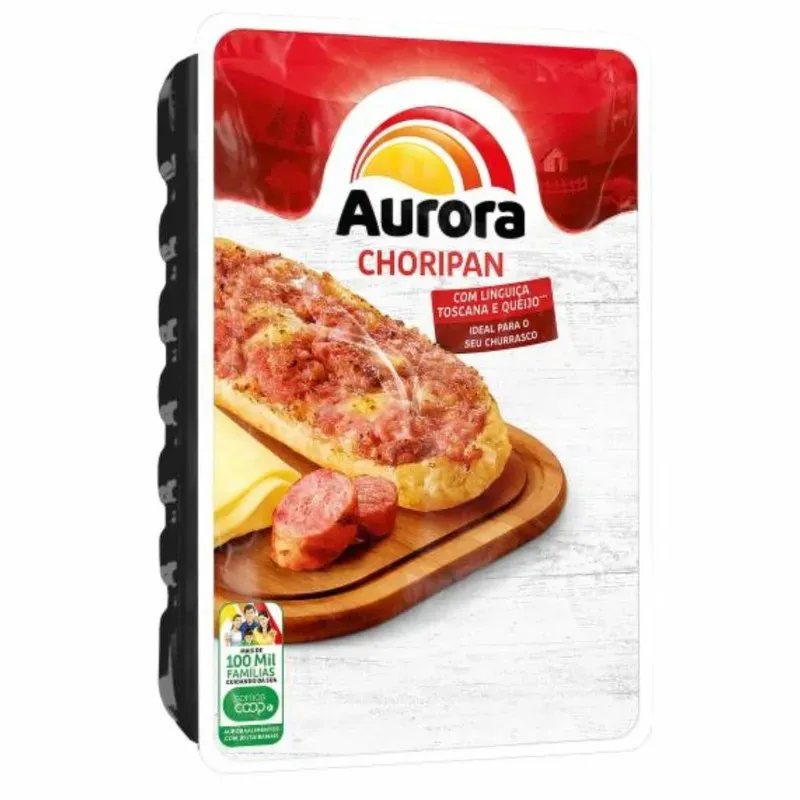 Pão Choripan com Linguinça e Queijo Aurora 400G