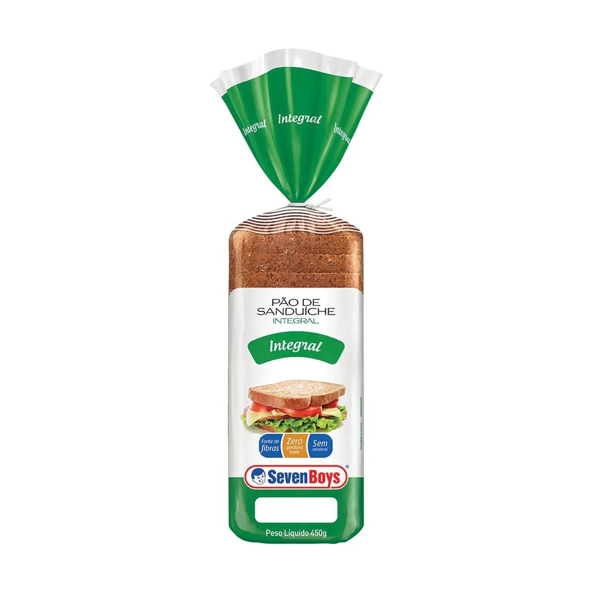 Pão de Forma Integral Seven Boys 450G