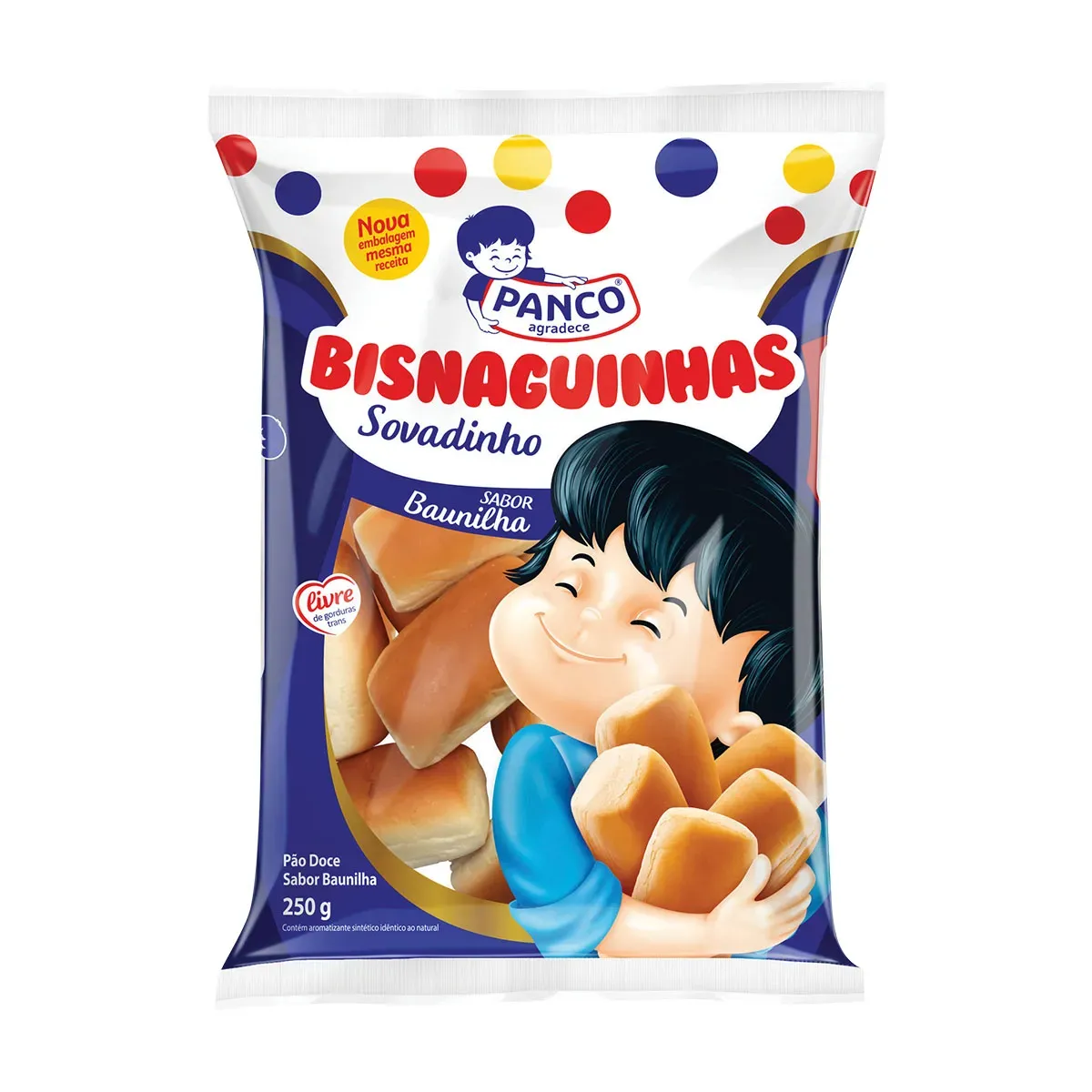 Bisnaguinha Baunilha Sovadinho Panco 250G