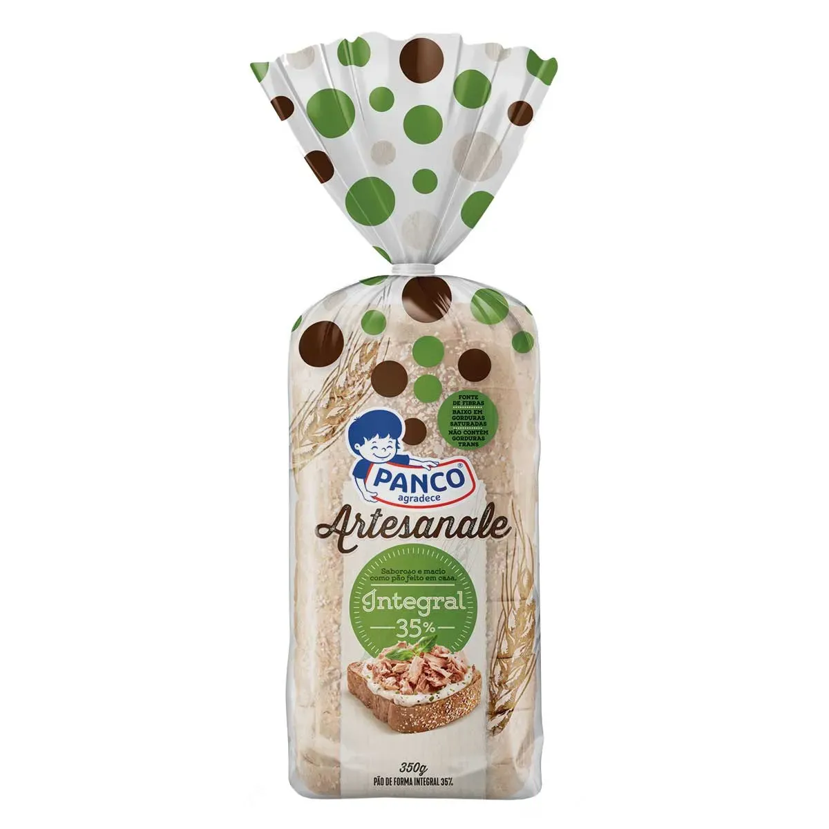 Pão de Forma Artesanale Integral Panco 350G