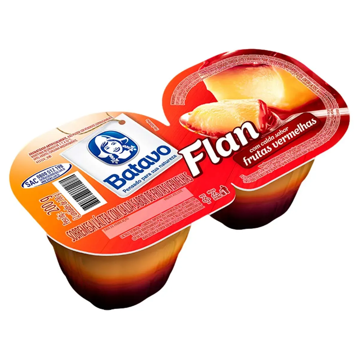 Flan Baunilha sem Glúten Calda Batavo 200G 2UN