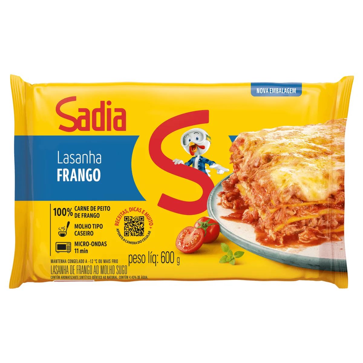 Lasanha de Frango ao Molho Sugo Sadia 600G