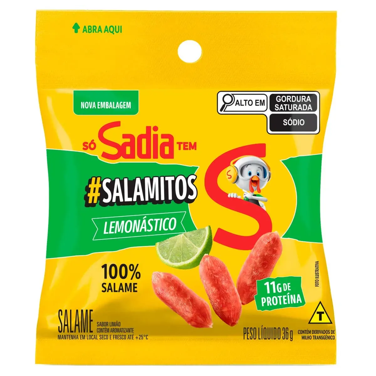 Salamitos Limão Sadia 36G