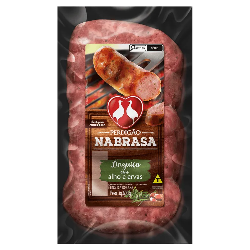 Linguiça Toscana Alho Ervas Na Brasa Perdigão 600G