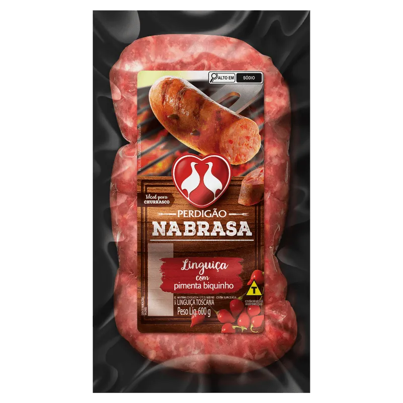 Linguiça Toscana Pimenta Biquinho Na Perdigão 600G
