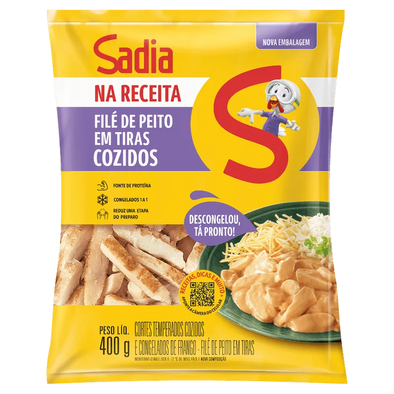 Frango Tiras Temperado Sadia 400G