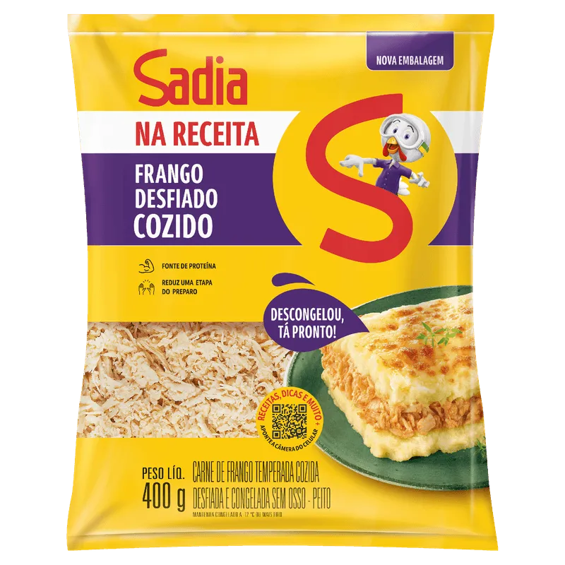 Frango Desfiado Temperado Sadia 400G