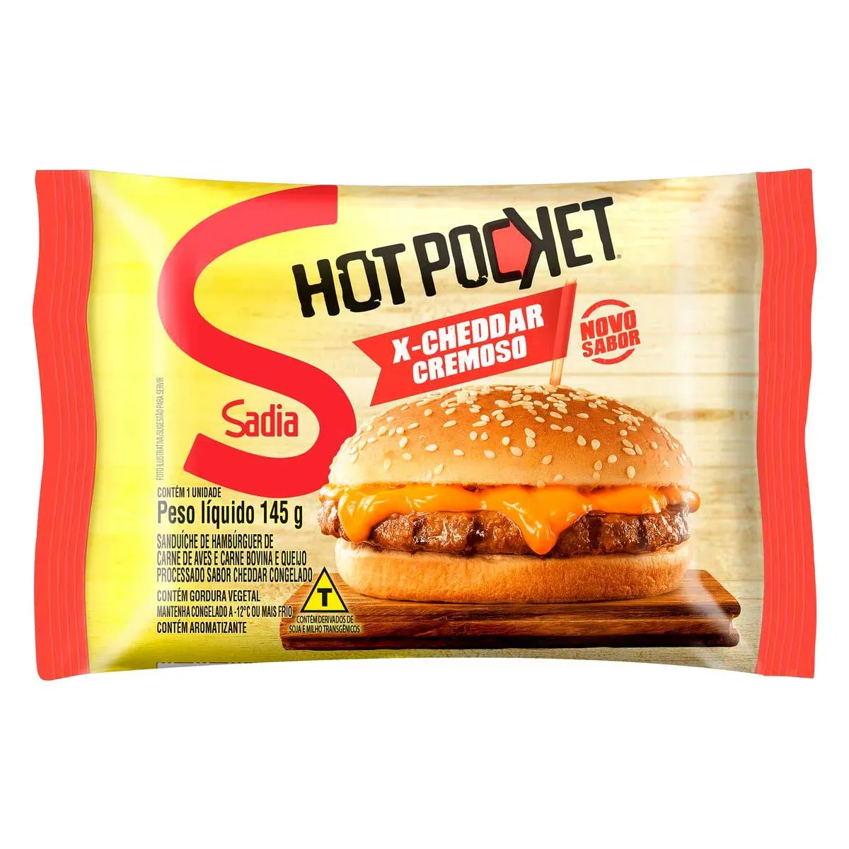 Sanduíche X-Cheddar Cremoso Sadia Hot Pocket 145G