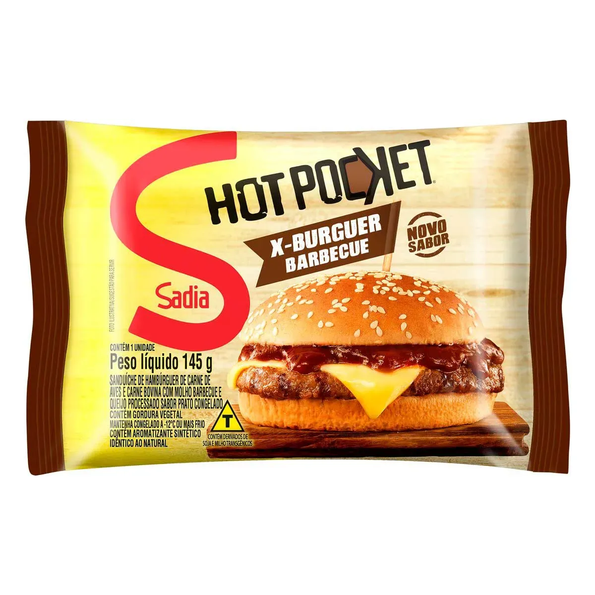 Sanduíche X-Burguer Barbecue Sadia Hot Pocket 145G
