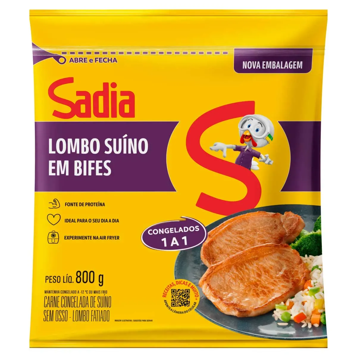 Lombo Fatiado Sadia 800G
