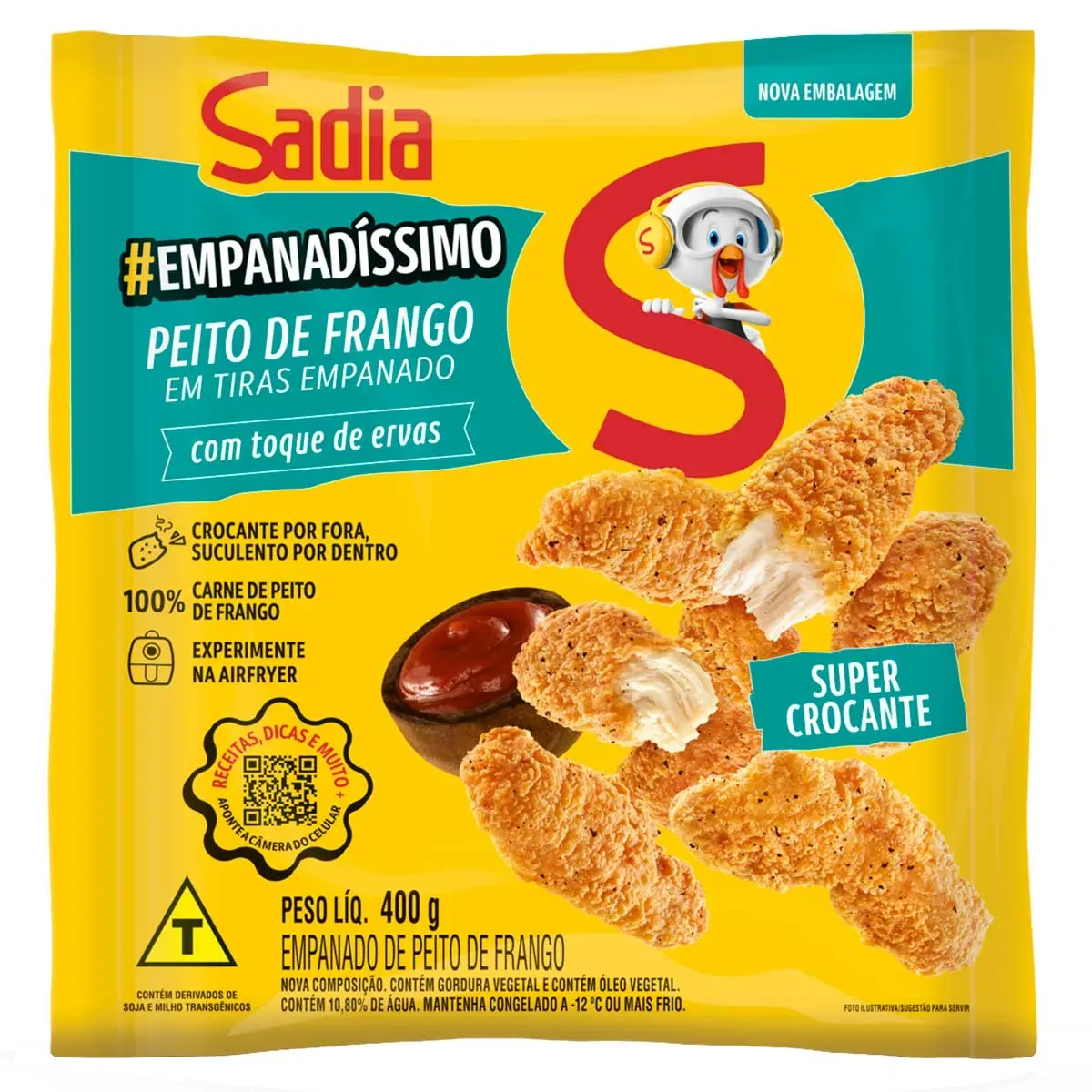 Empanadíssimo Frango em Tiras Temperado Sadia 400G