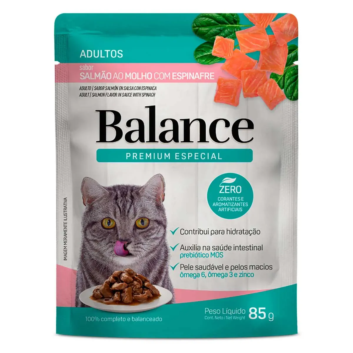 Ração Úmida Salmão e Molho Veg Balance UN