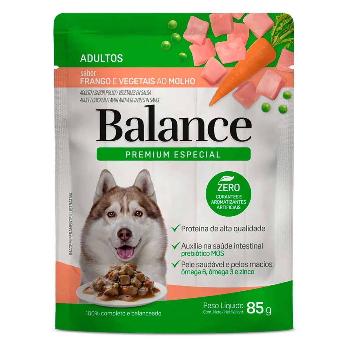 Ração Úmida Frango e Molho Veg Balance UN