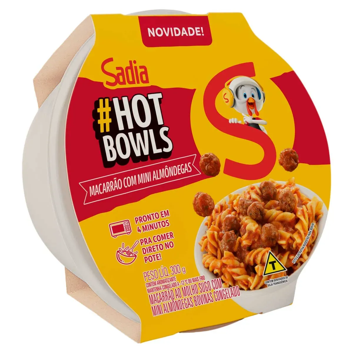 Macarrão Molho Sugo Minialmôndegas Hot Sadia 300G