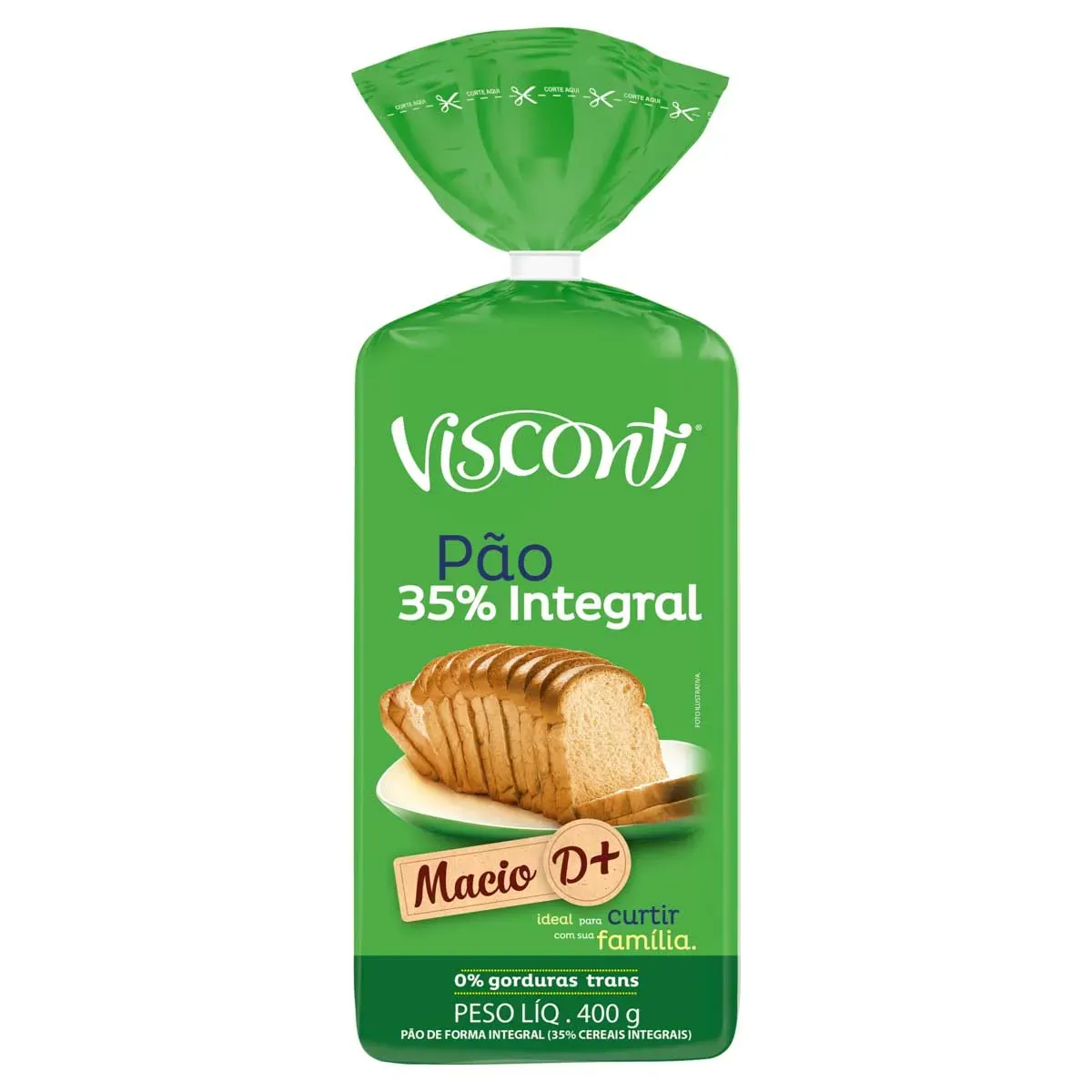 Pão de Forma Integral Visconti 400G