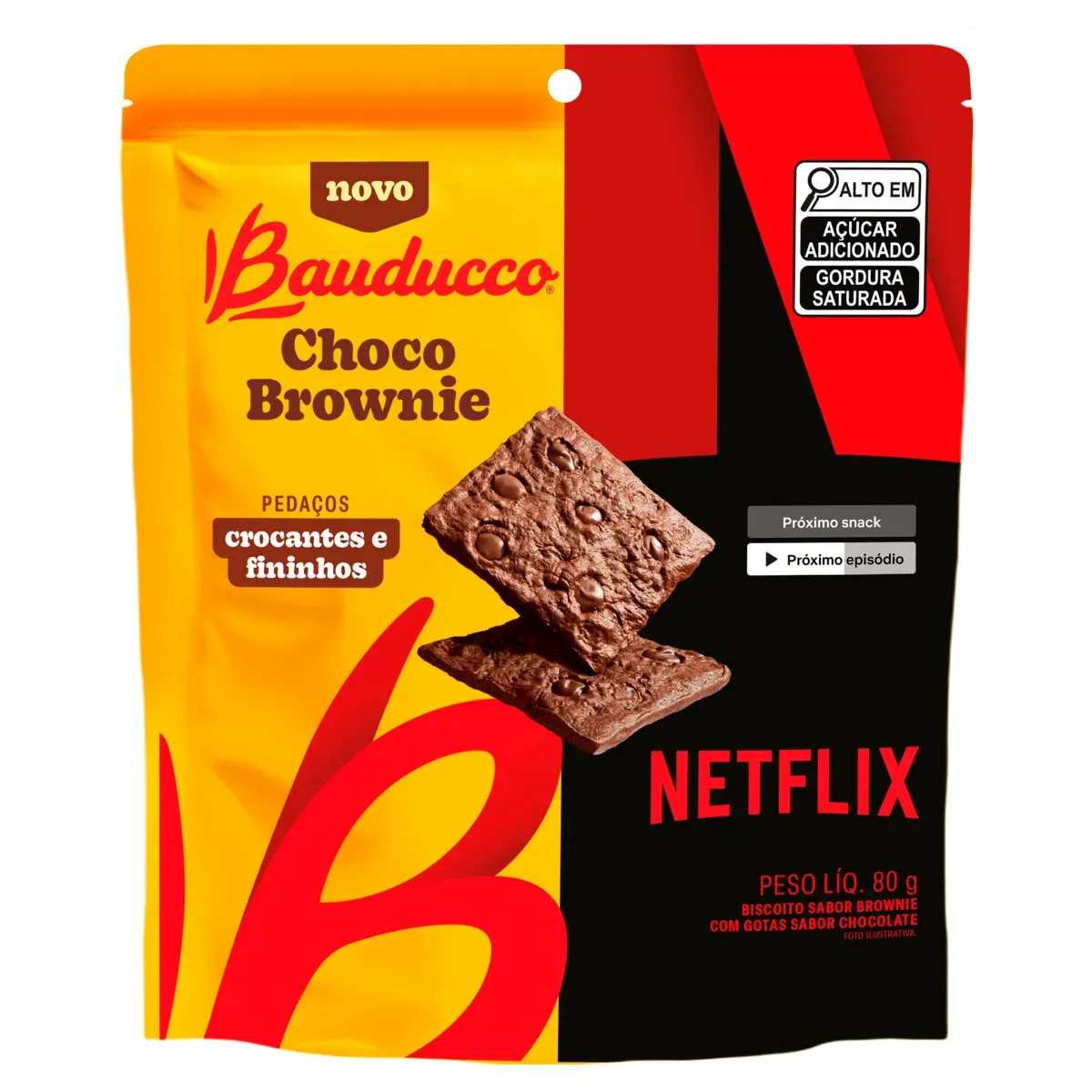 Biscoito Gotas Chocolate Choco Bauducco 80G