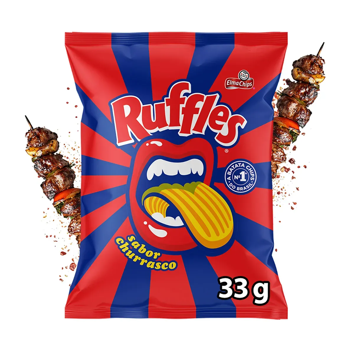 Batata Frita Ondulada Churrasco Ruffles 33G