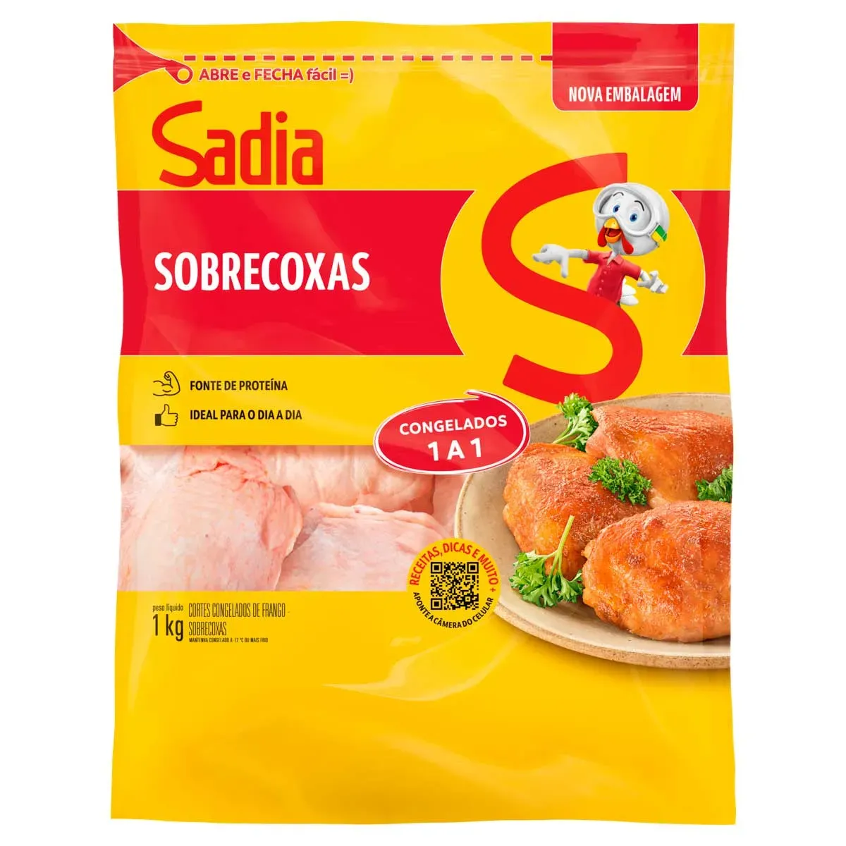 Pedaços de Sobrecoxa de Frango Sadia 1KG