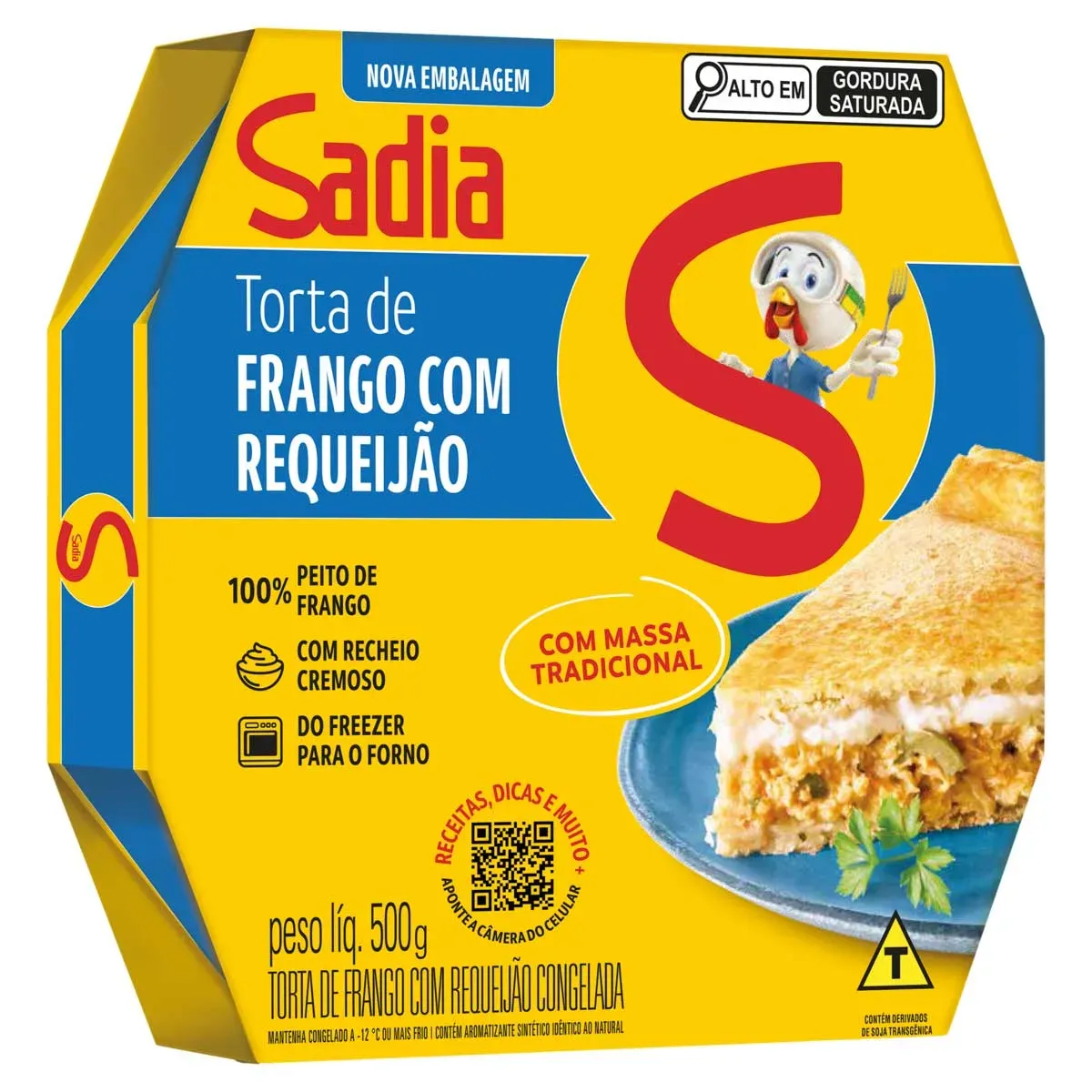 Torta Sadia de Frango com Requeijão 500G