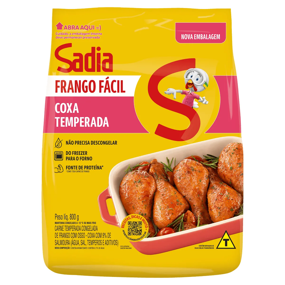 Coxa de Frango Temperado Fácil No Forno Sadia 800G