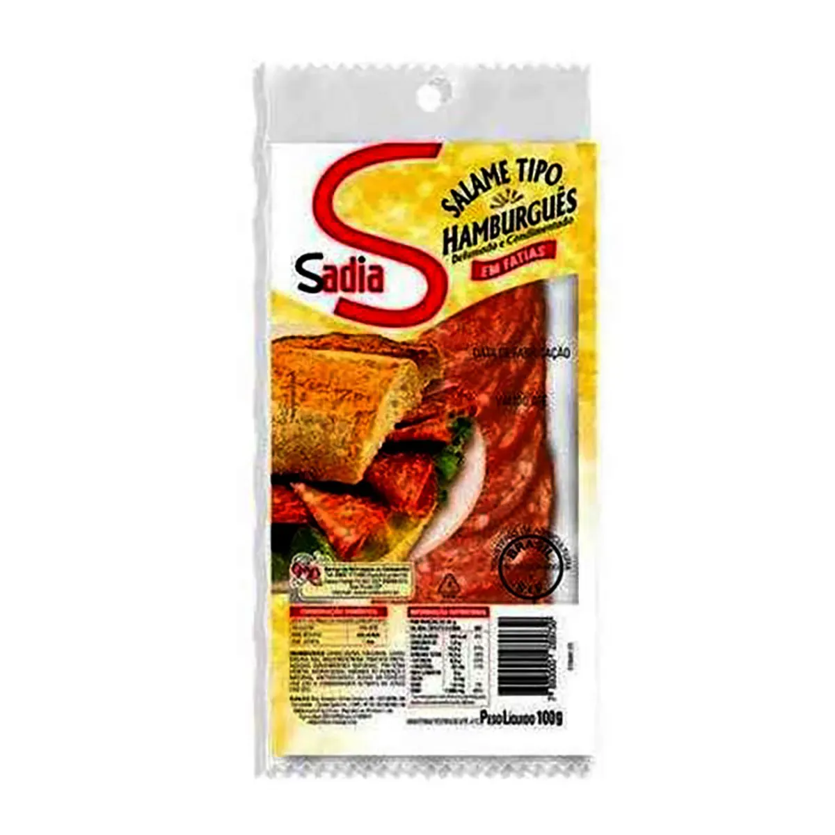 Salame Hamburguês Fatiado Sadia 100G
