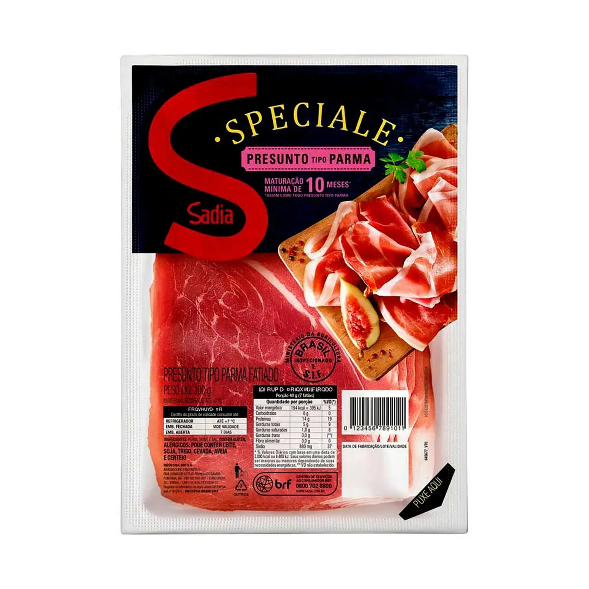 Presunto Parma Fatiado Sadia 100G