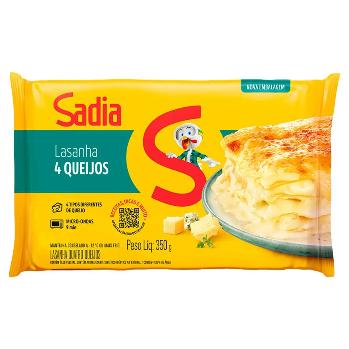 Lasanha Quatro Queijos Sadia 350G