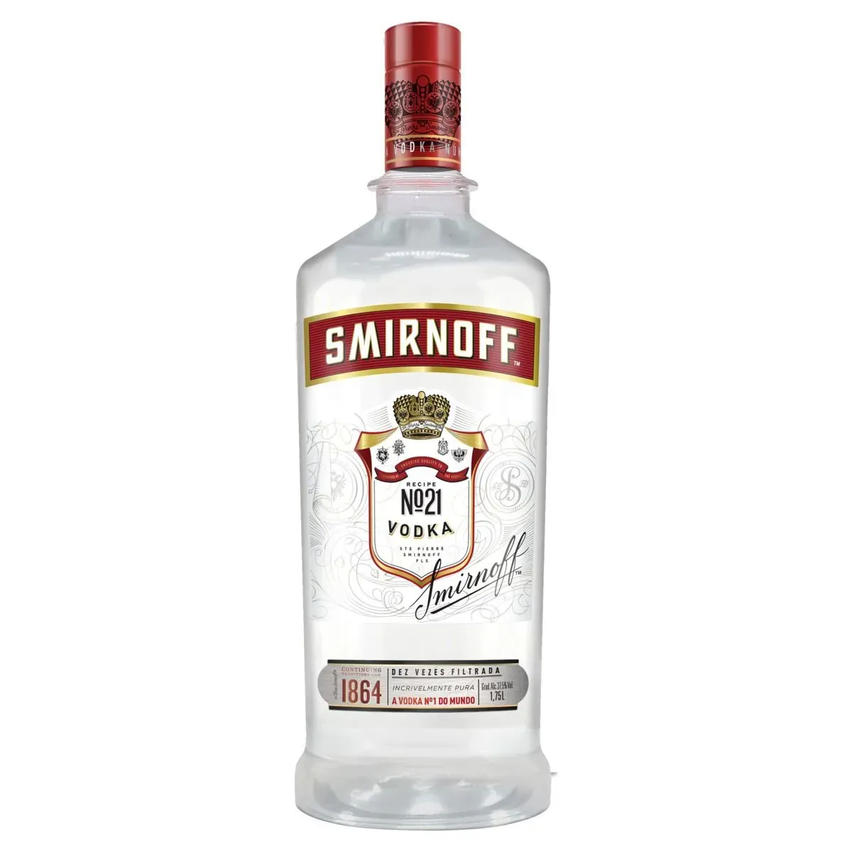 Vodka Destilada Smirnoff 1,75L