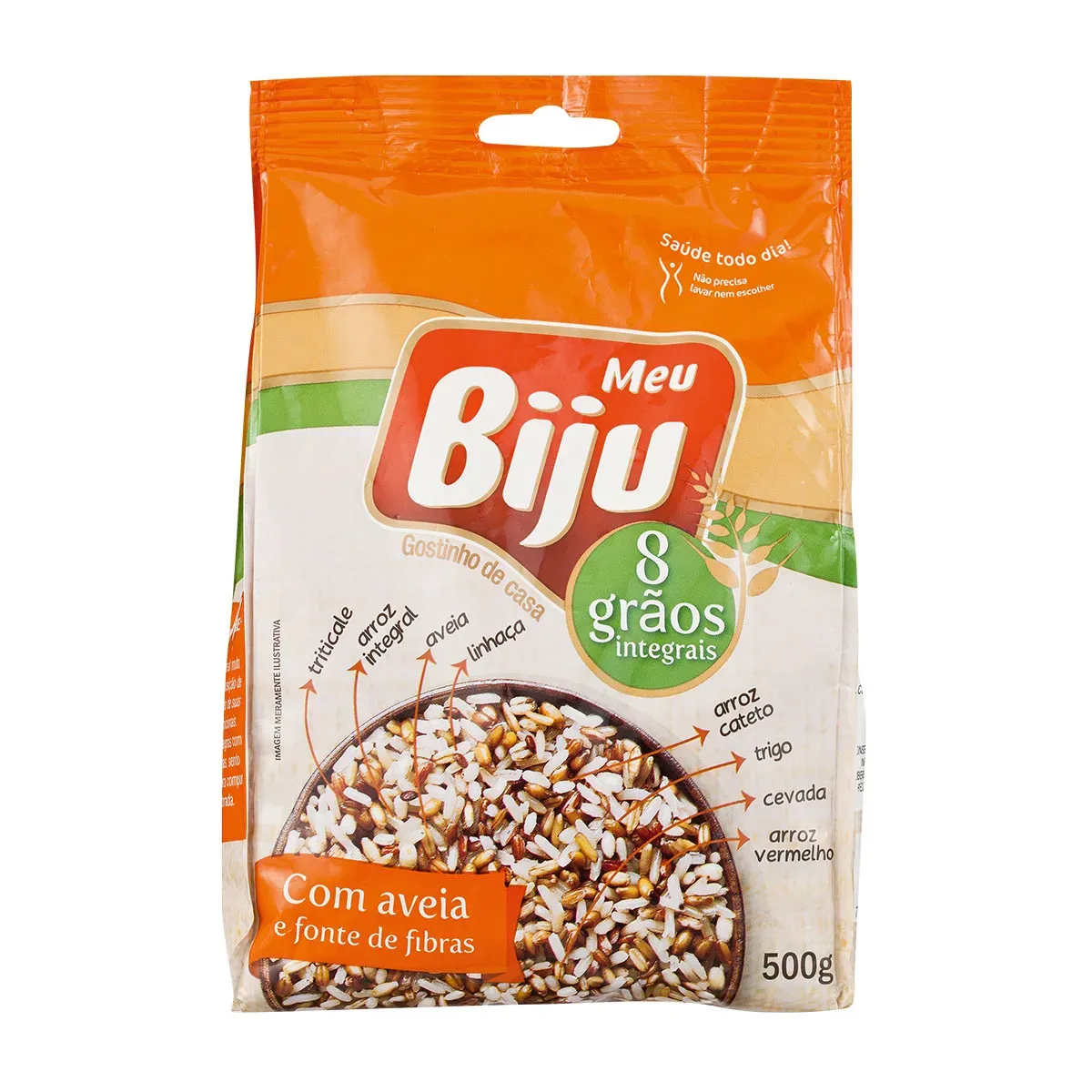 Arroz Integral 8 Grãos Integrais Aveia Meu 500G