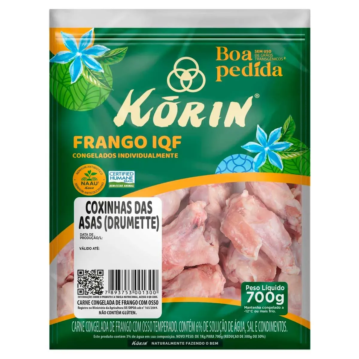 Coxinha da Asa Orgânica Korin 700G
