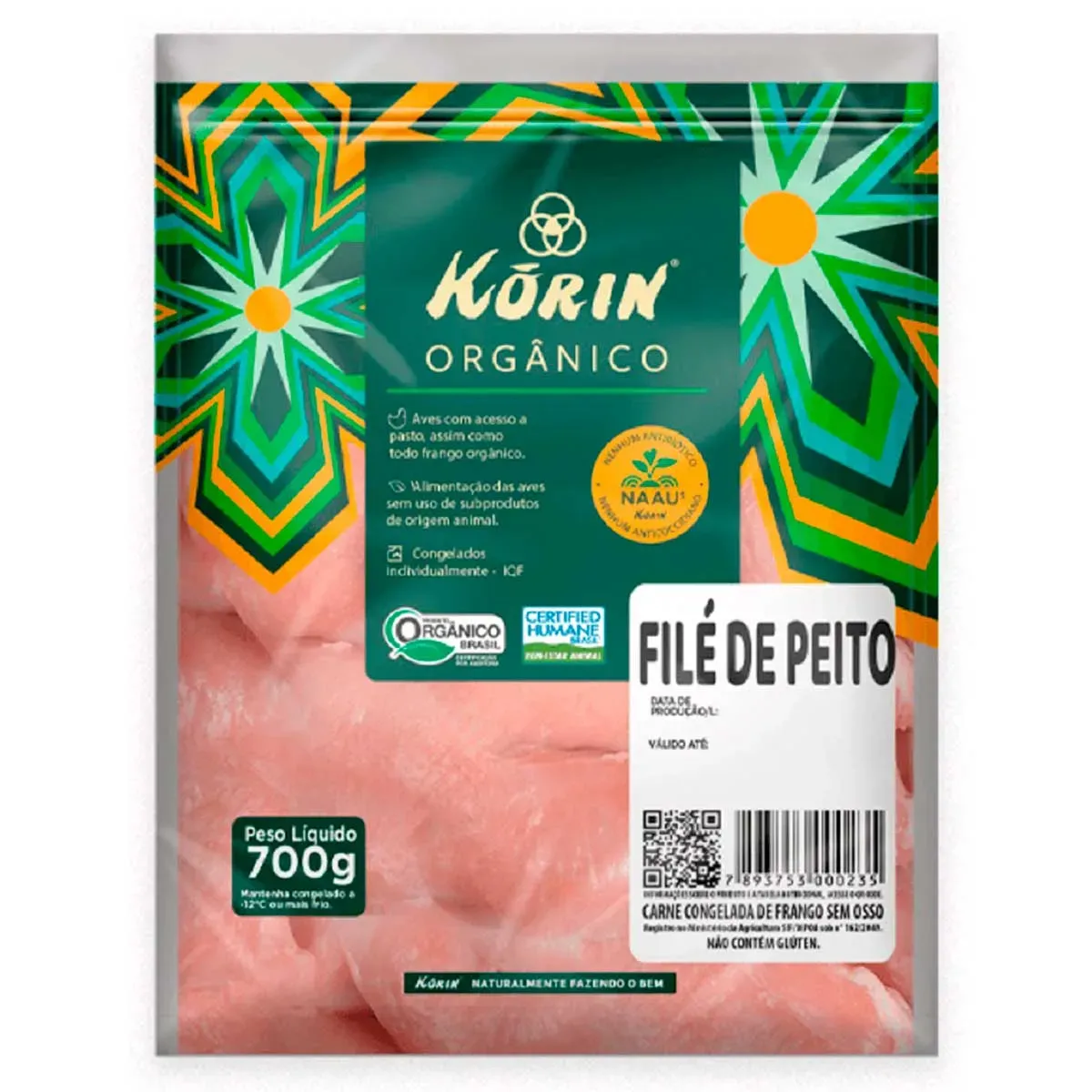 Filé de Peito Orgânico Korin 700G