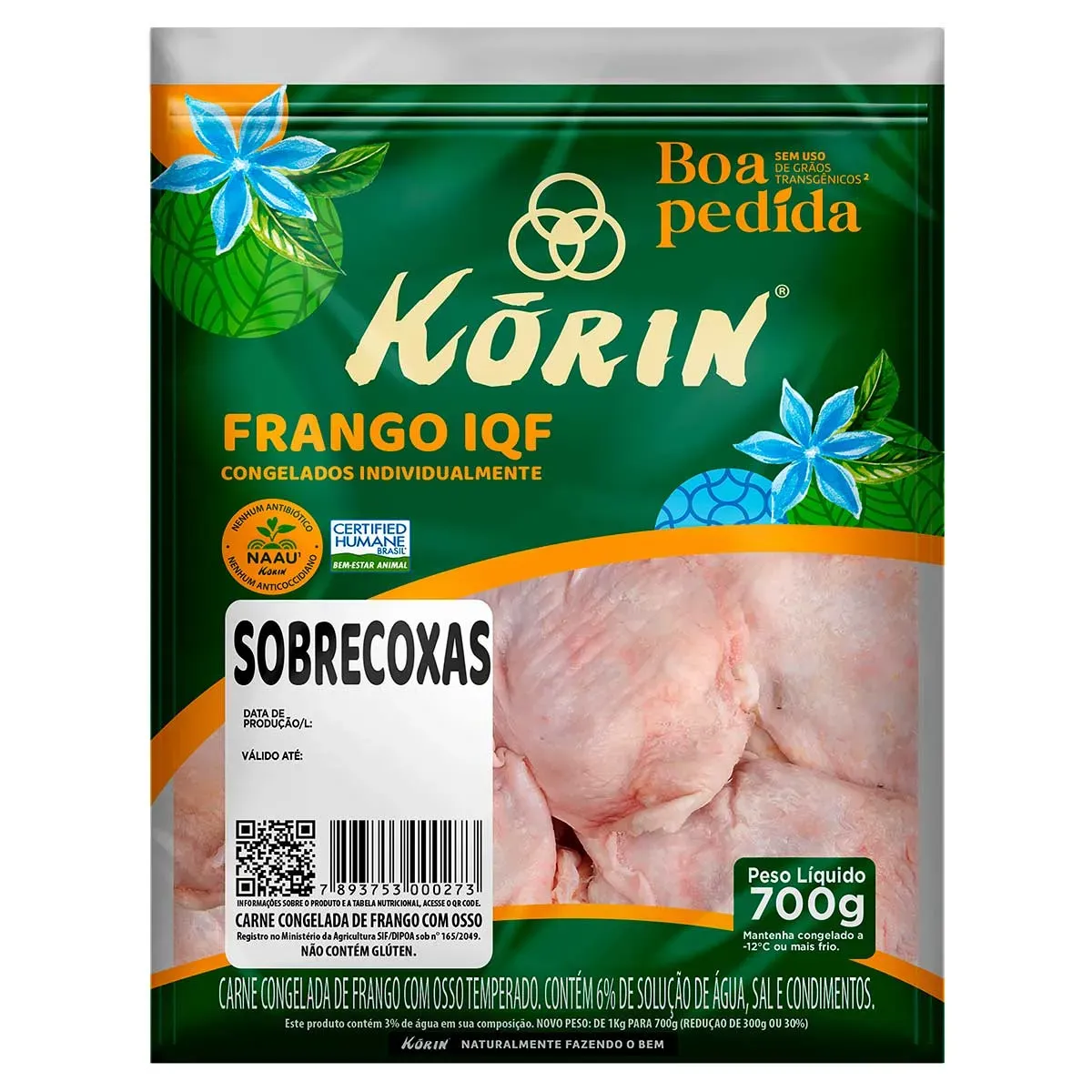 Sobrecoxa de Frango Korin Boa Pedida 700G