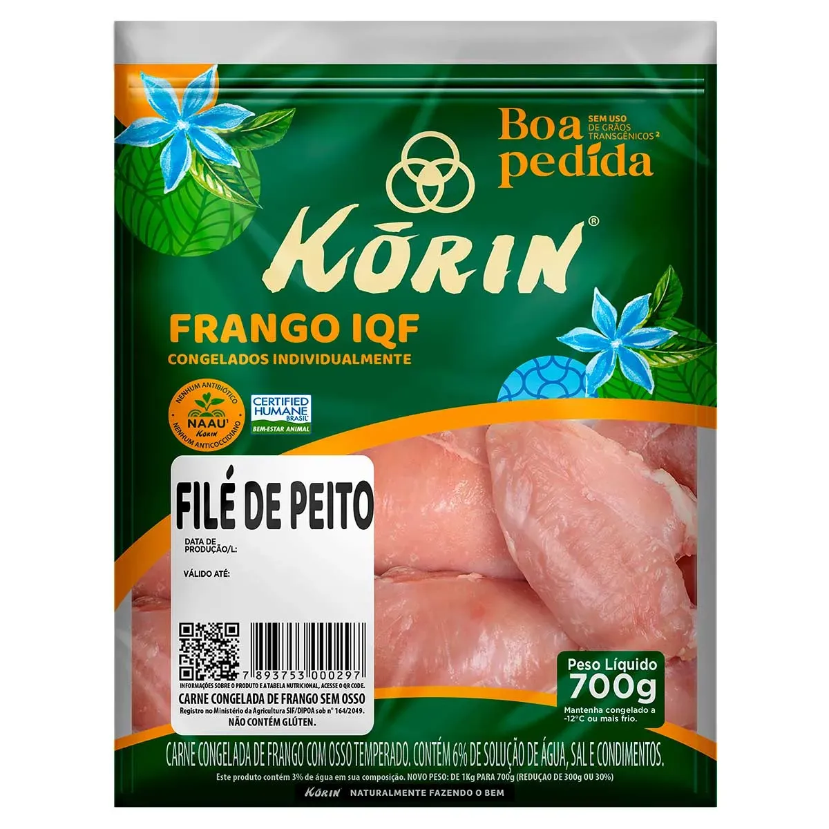 Filé de Peito de Frango Korin Boa Pedida 700G