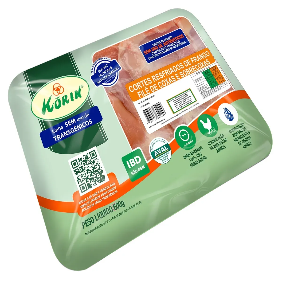 Filé Coxa sem Pele Korin 600G