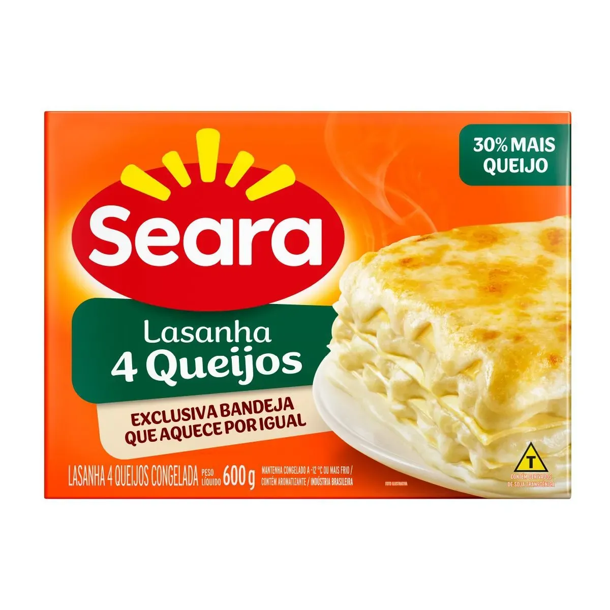 Lasanha 4 Queijos Seara 600G