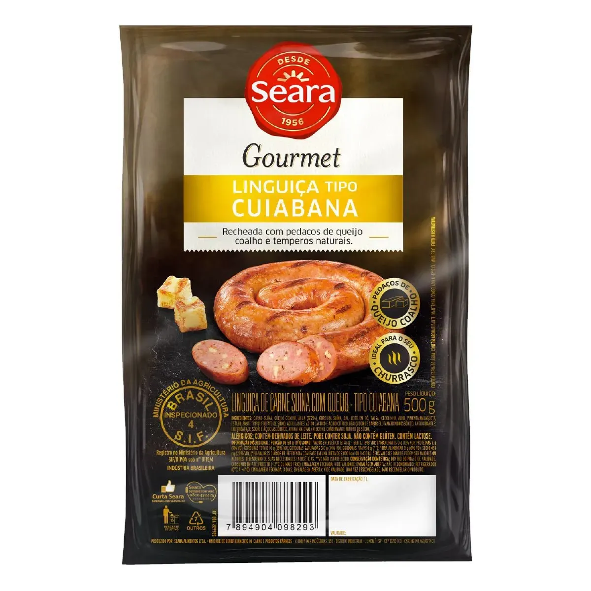 Linguiça Cuiabana Seara Gourmet 500G