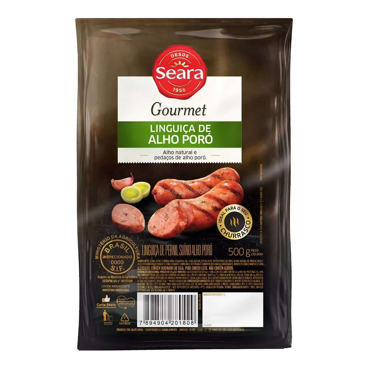 Linguiça Alho Poró Seara Gourmet 500G