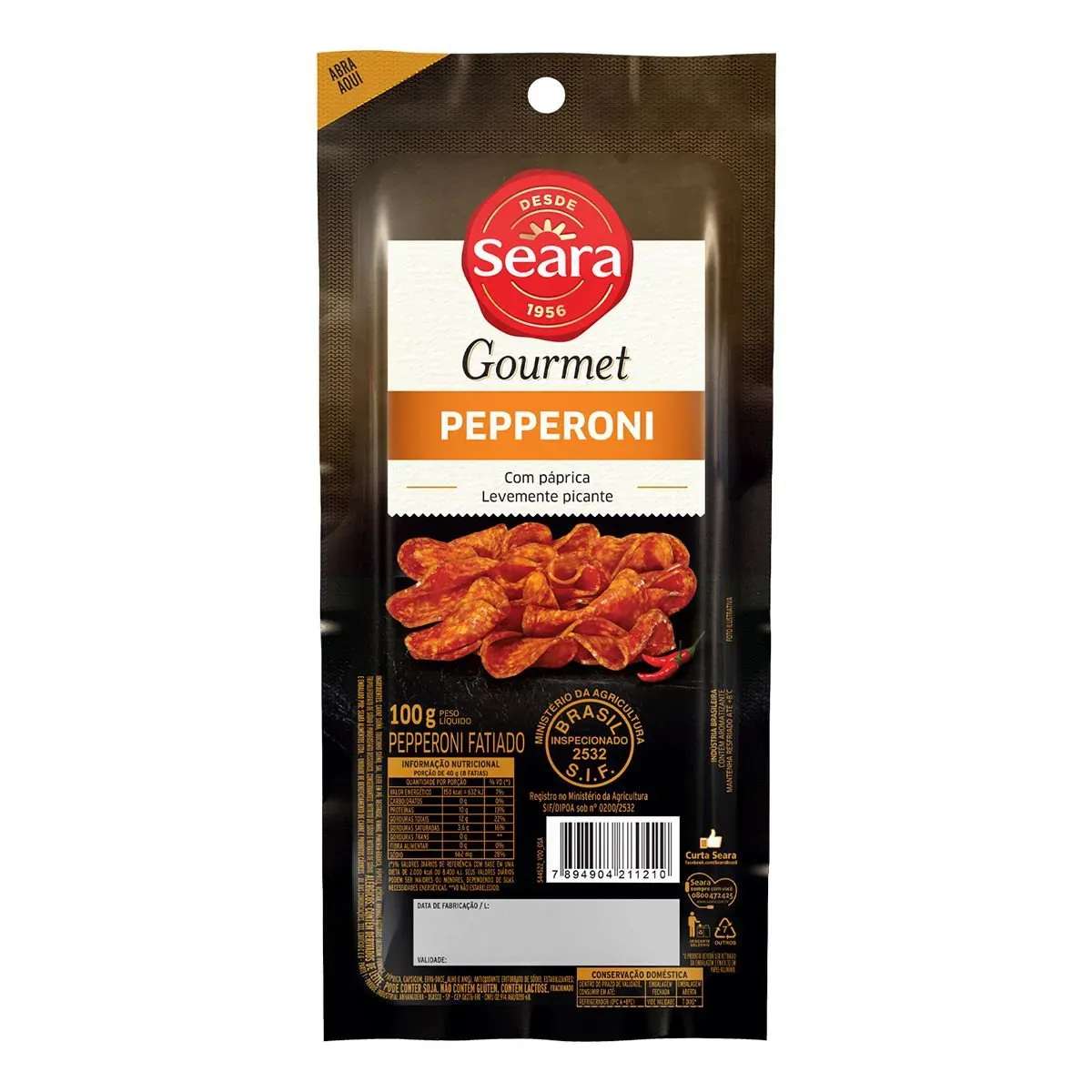 Pepperoni Fatiado Seara Gourmet 100G