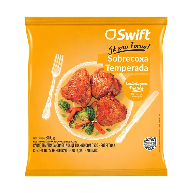 Sobrecoxa Temperada Já Pro Forno Swift 800G