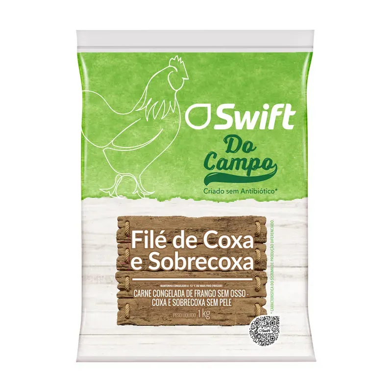 Filé de Coxa Sobrecoxa Sem Pele Do Campo Swift 1KG