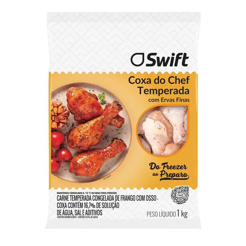 Coxa Frango Temperada Swift 1KG